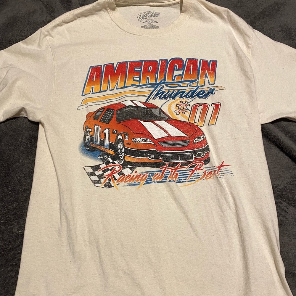 Pacsun American Thunder Car Vintage Tee Mens L